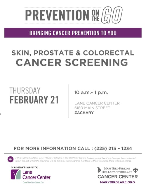 Lane Cancer Center - Screening Flyer - February 21 2019