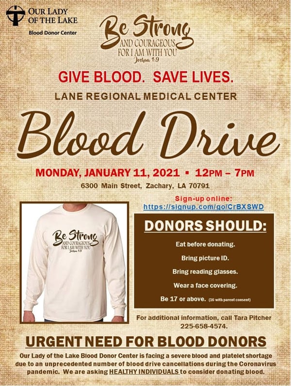 blood drive jan 2020