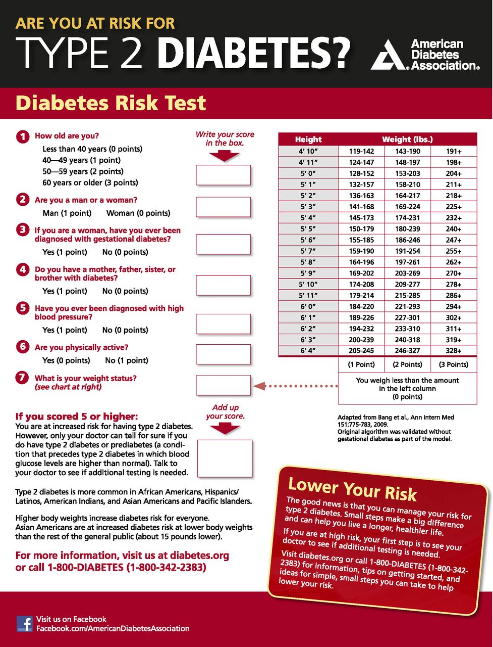 diabetes risk test