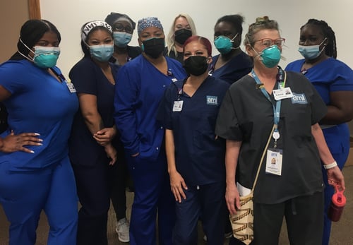 group of new nurses at Regeneron infusion center