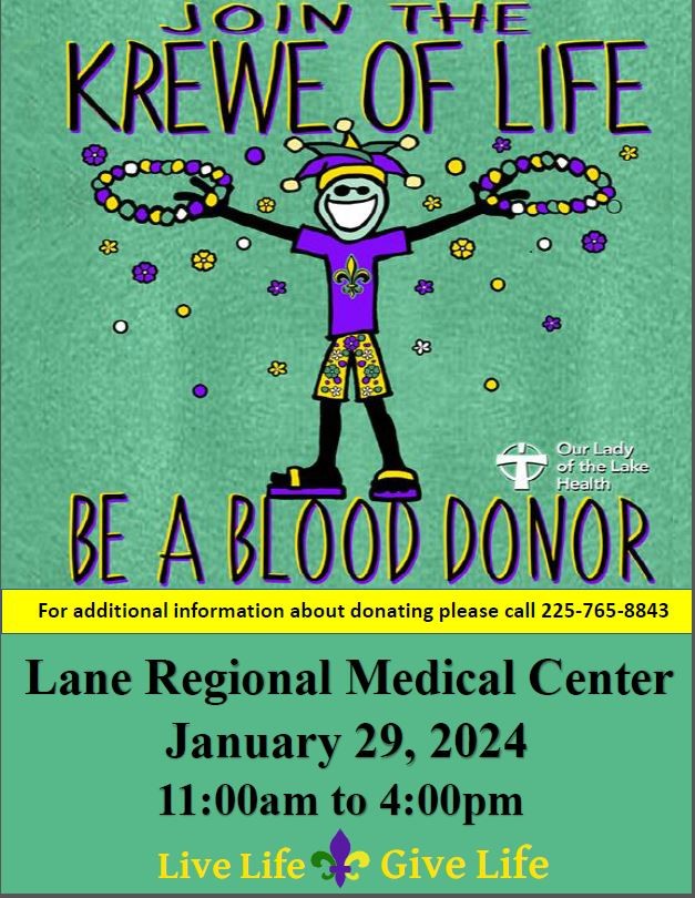 January Blood Drive at Lane – Urgent Need for Donors
