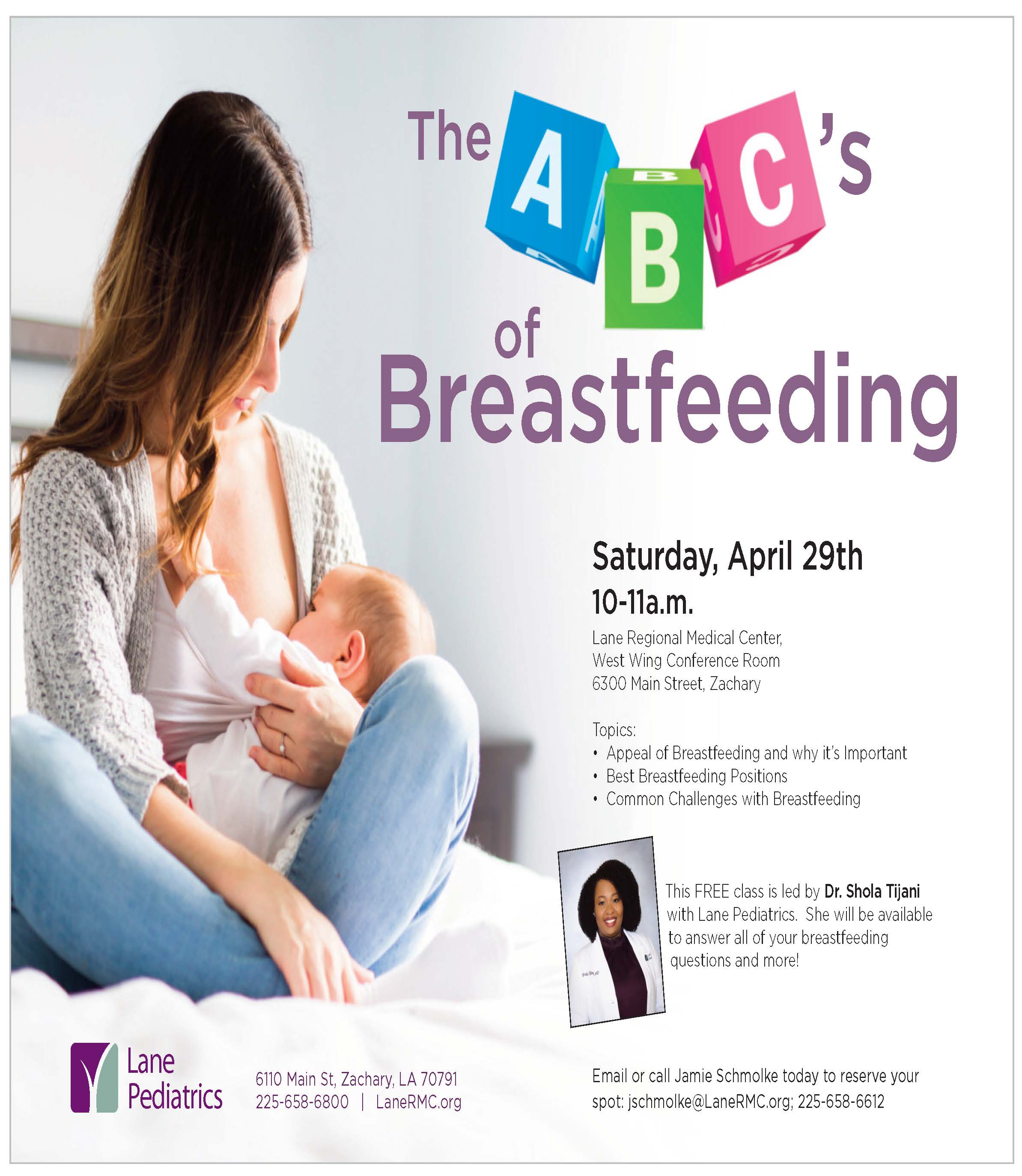 Lane to Hold FREE Breastfeeding Class