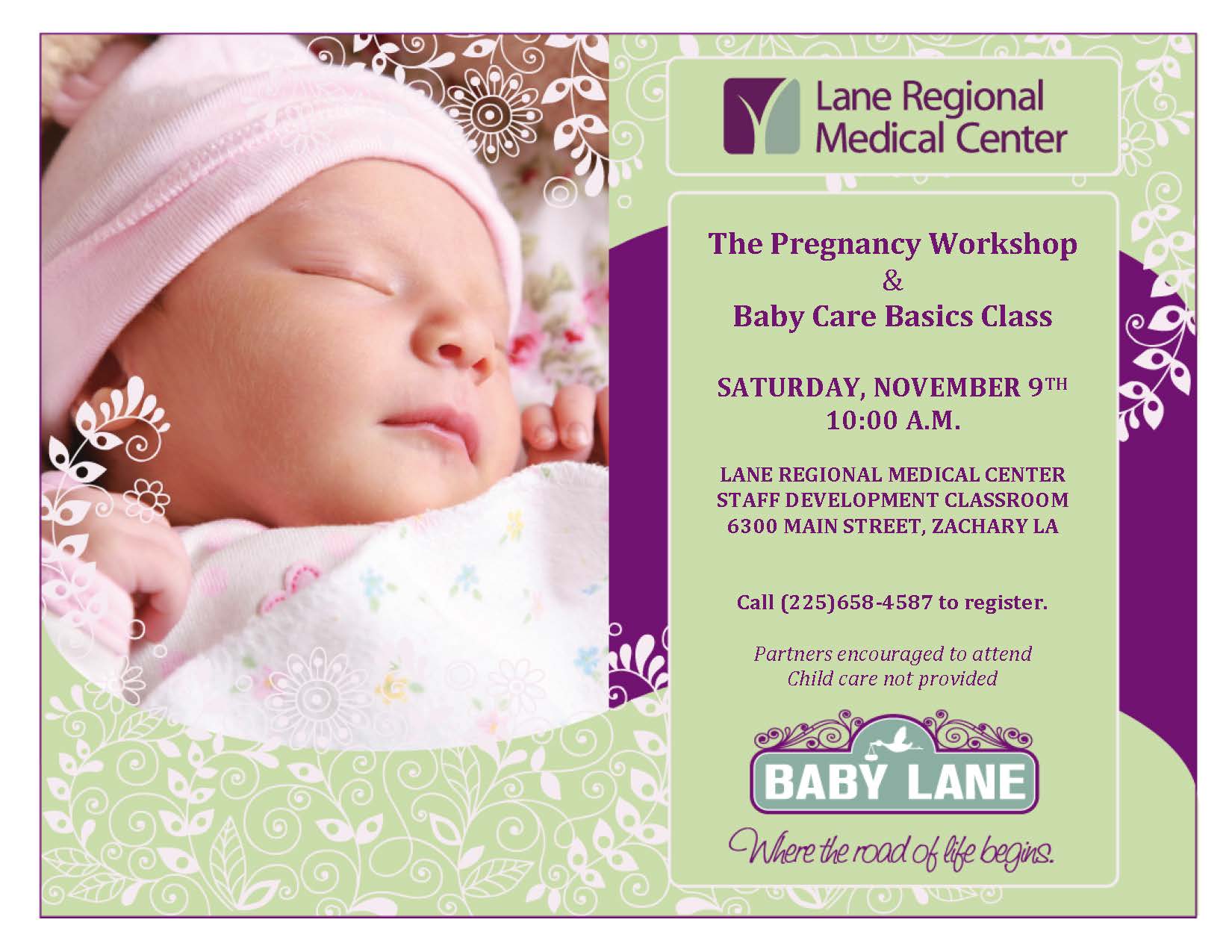 FREE Prenatal and Newborn Baby Care Class November 9th