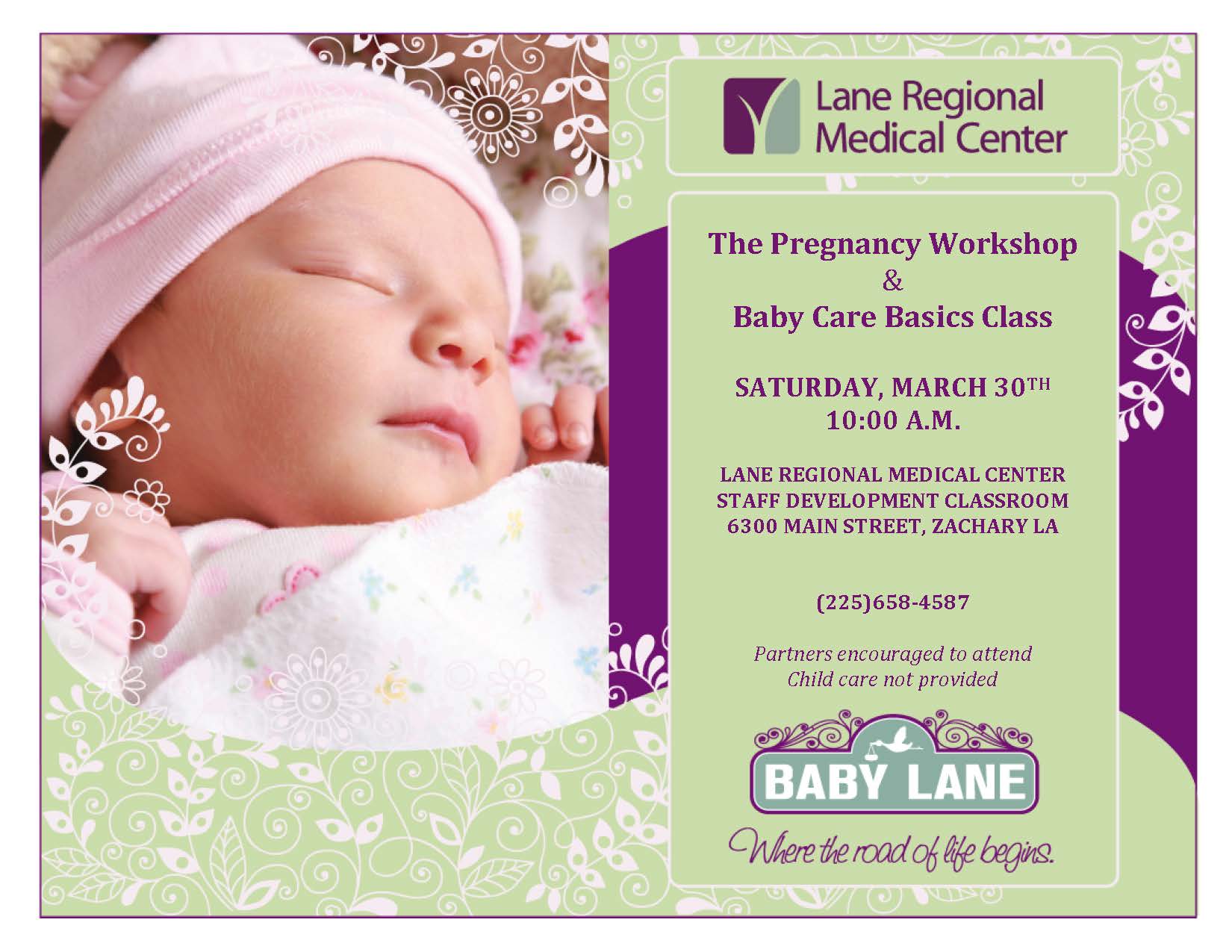 FREE Prenatal & Newborn Baby Care Class March 30th